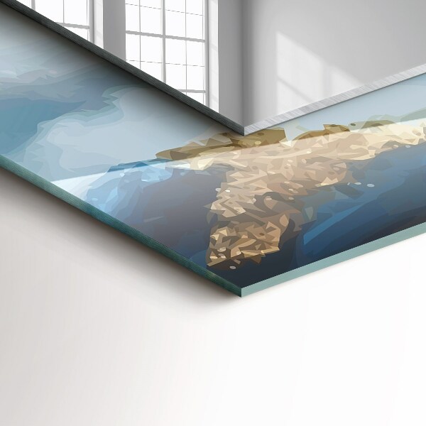 Wall mirror design Ethnic motif in colour