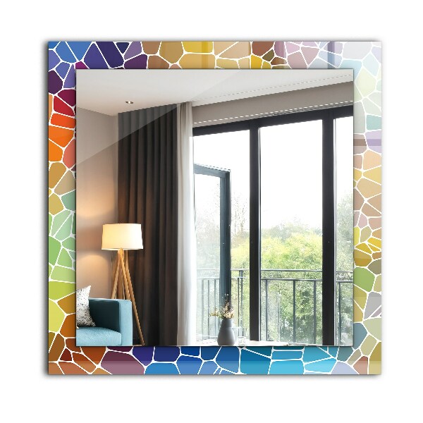 Wall mirror decor Flowers and leaves