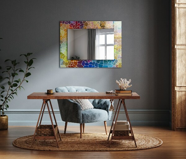 Wall mirror decor Flowers and leaves