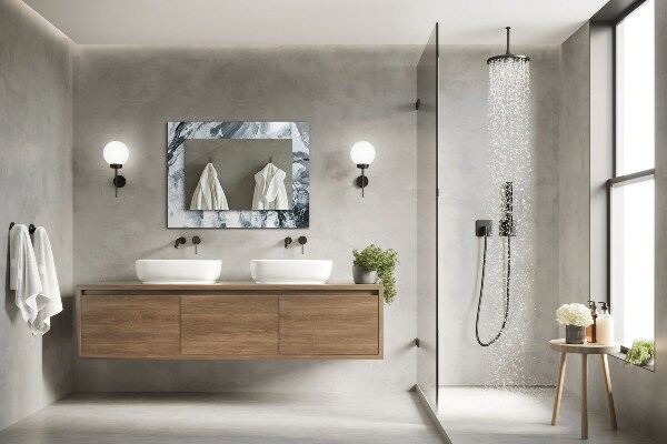 Mirror frame with print Autumn trees