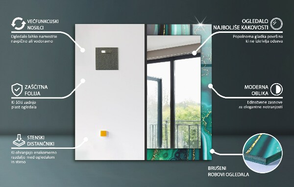 Wall mirror design Geometric motif