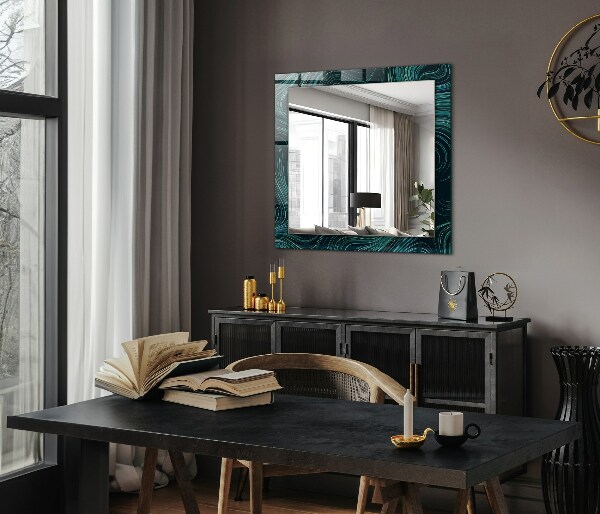 Mirror frame with print Textured stone