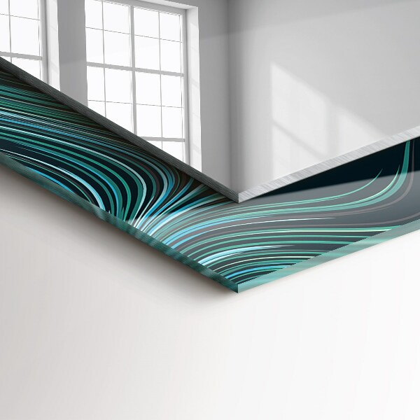 Mirror frame with print Textured stone