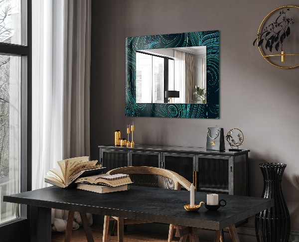 Mirror frame with print Textured stone