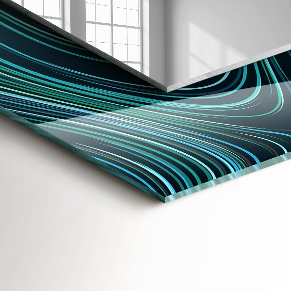 Mirror frame with print Textured stone