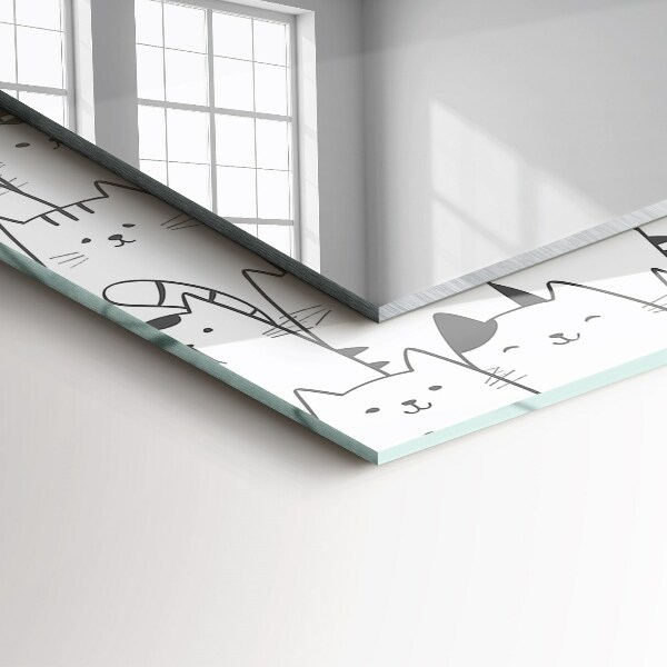 Wall mirror design Tukan jungle leaves