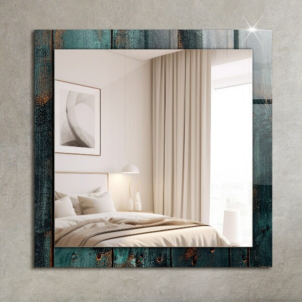 Wall mirror decor Coloured tropical leaves