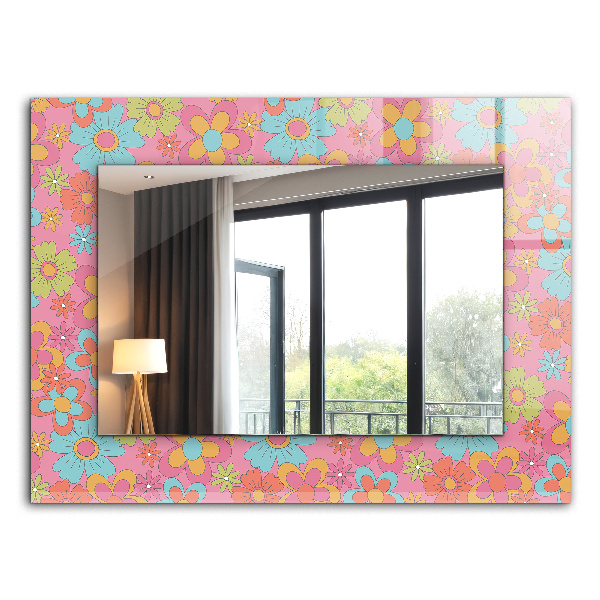 Wall mirror design Pink stars