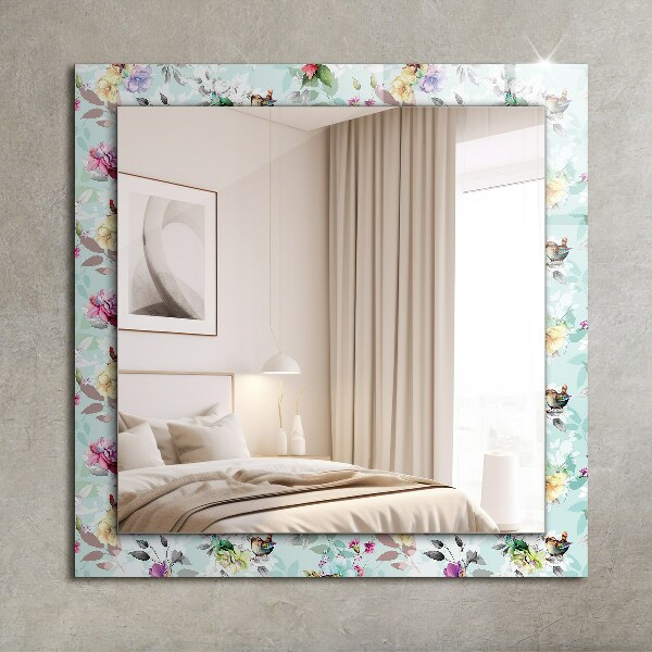 Mirror frame with print Volcanic lava