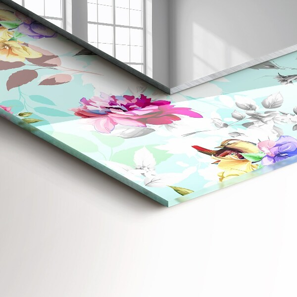 Mirror frame with print Volcanic lava