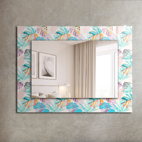 Wall mirror design Abstract coloured waves