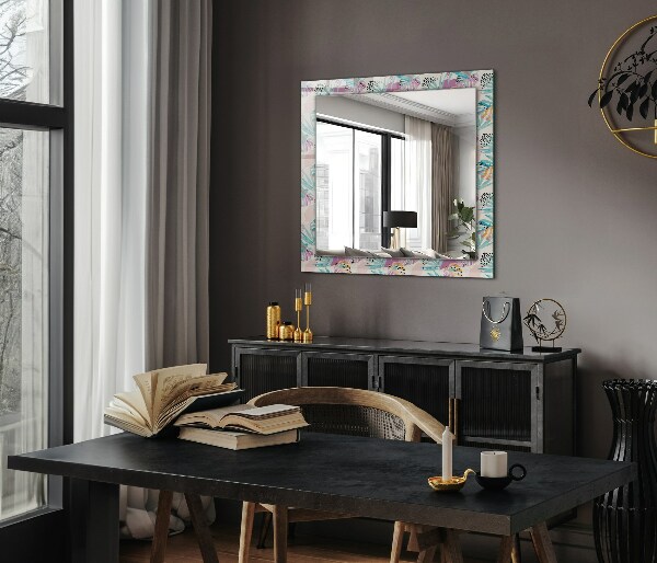 Wall mirror design Abstract coloured waves