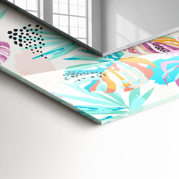 Wall mirror design Abstract coloured waves