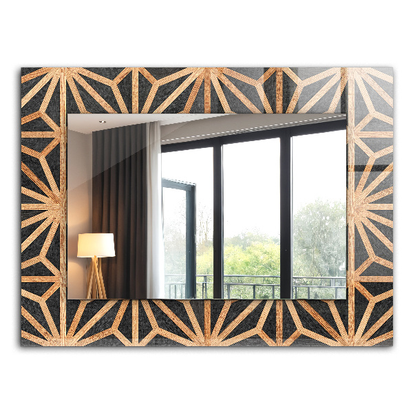 Printed mirror Geometric pattern in bone