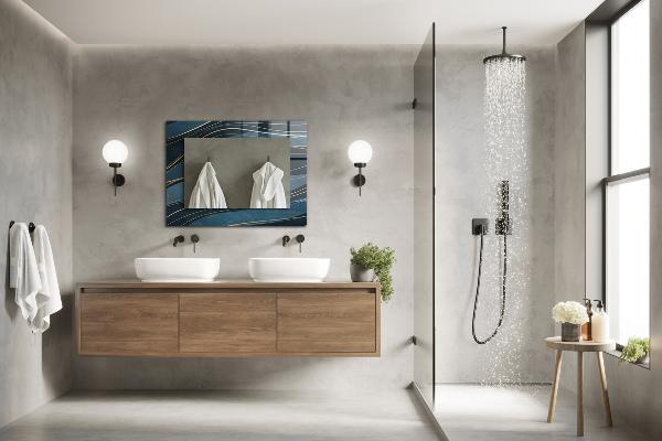 Wall mirror design Astragal line