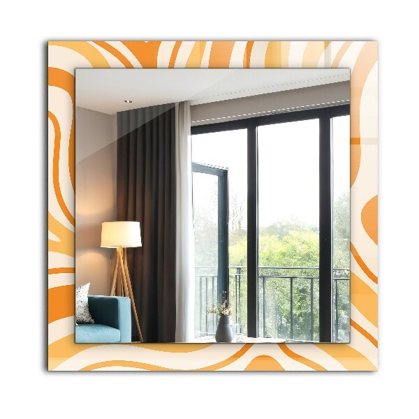 Wall mirror decor Black and grey motif