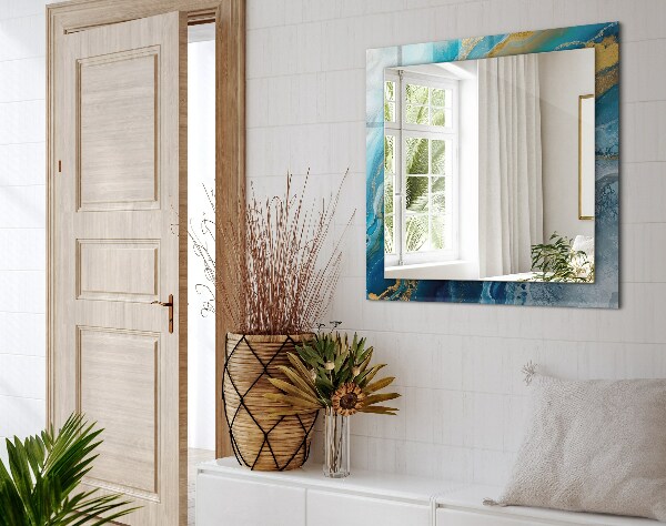 Decorative mirror Astratta fringes in marble