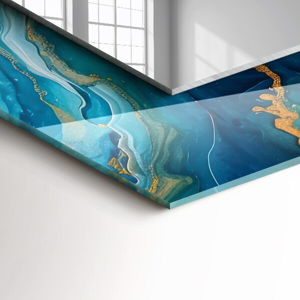 Decorative mirror Astratta fringes in marble