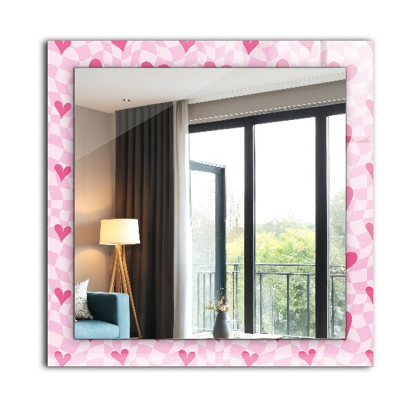 Wall mirror decor Pink cups