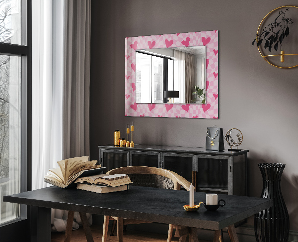 Wall mirror decor Pink cups