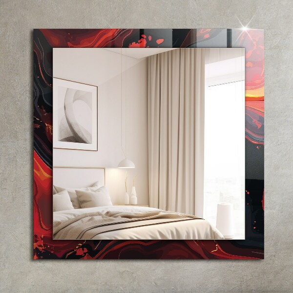 Wall mirror decor Astrata coloured lava