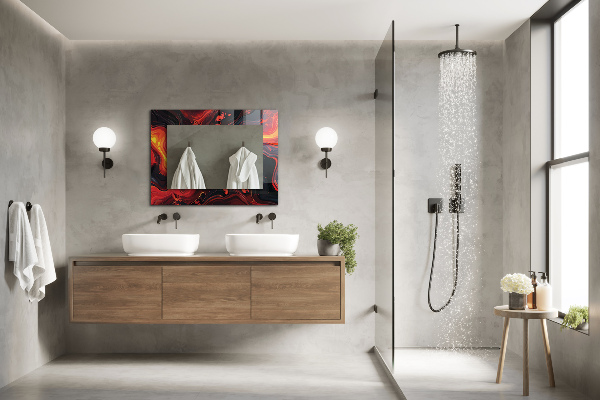 Wall mirror decor Astrata coloured lava