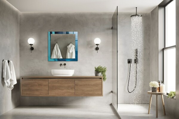 Printed mirror Astrata blue art