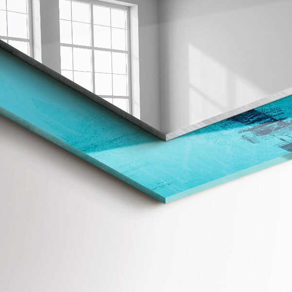 Printed mirror Astrata blue art