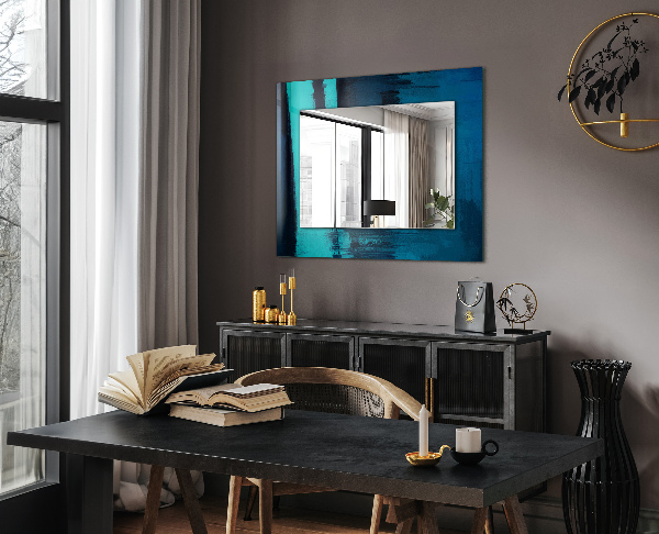 Printed mirror Astrata blue art