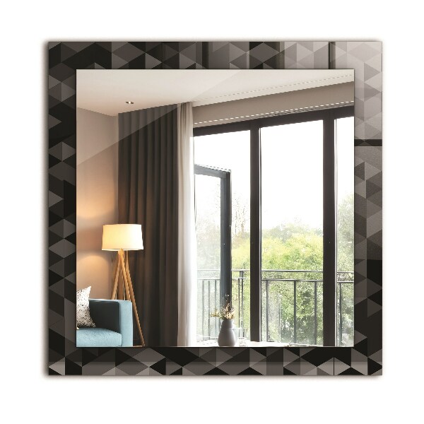 Wall mirror design Triangular dwarfs and crickets