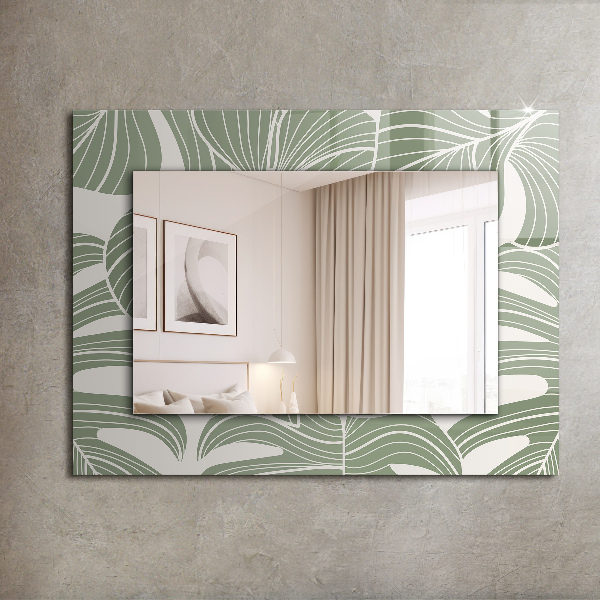 Decorative mirror Monstera Nebula