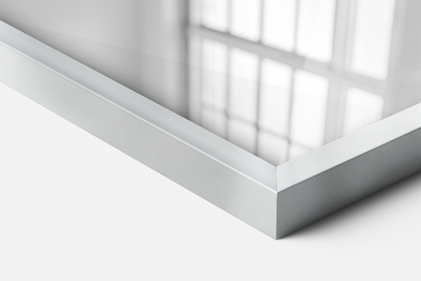 Minimalist silver wall mirror 60x40 cm