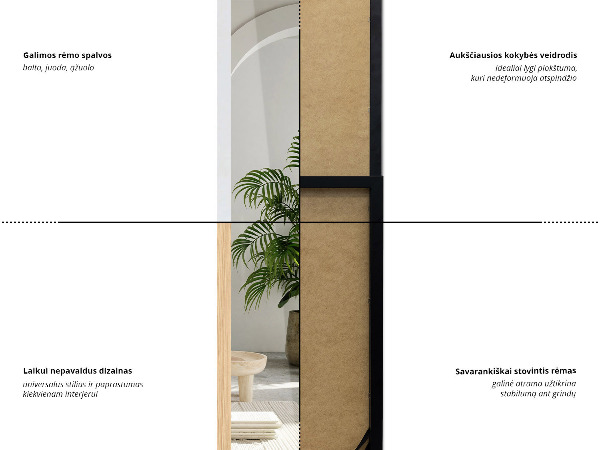 Full length mirror white 14x61 in