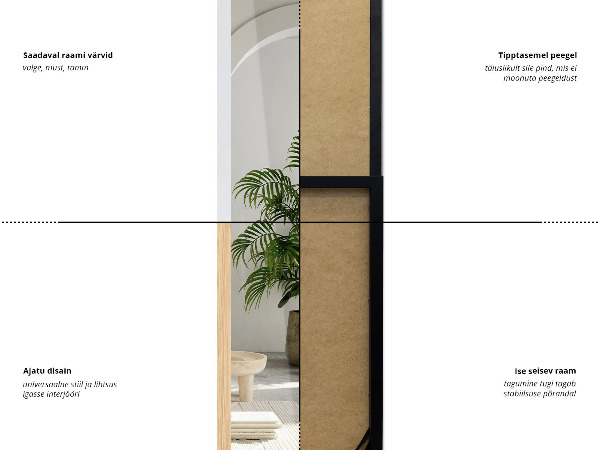 Full length mirror white 14x61 in