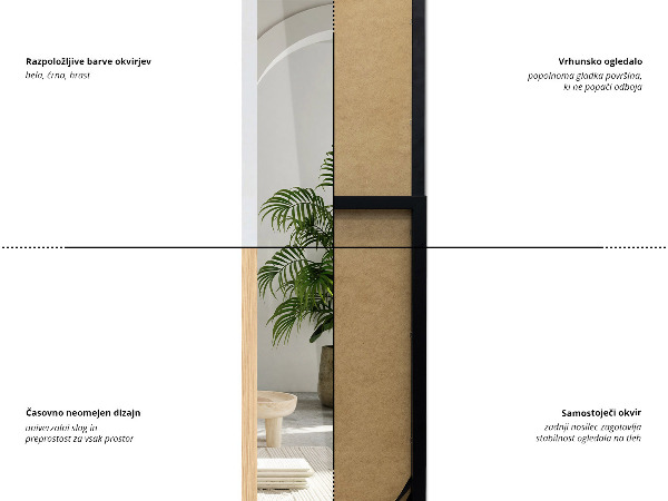 Full length mirror oak colour 14x61 in