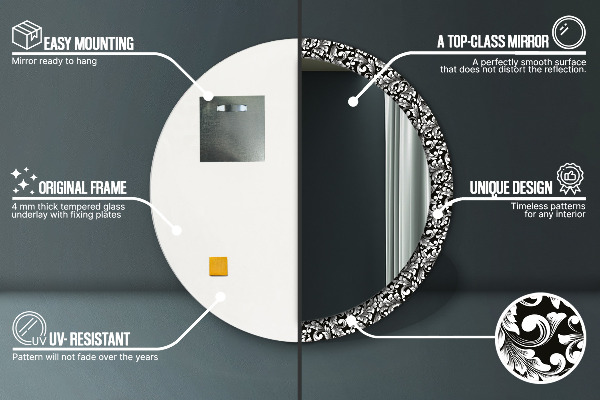 Ornate framed mirror Ornament