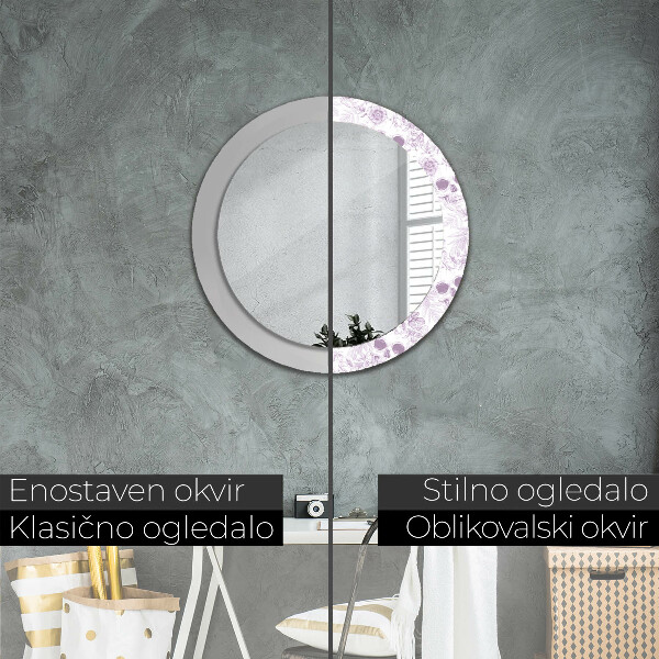 Round decorative mirror Skulls