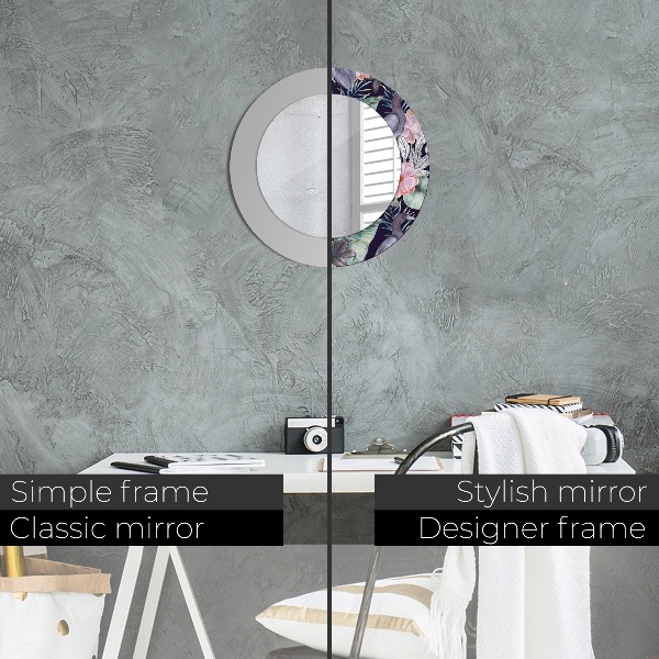 Ornate framed mirror Caps birds