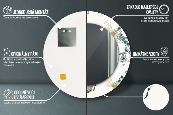 Round wall mirror design Chinoseries