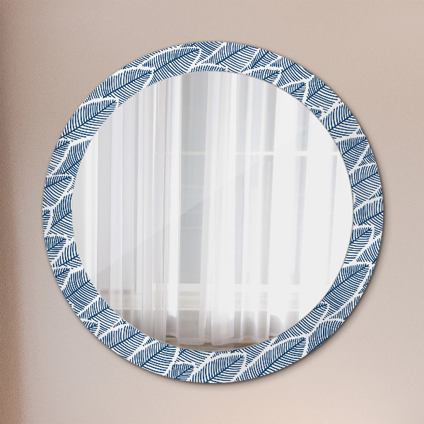 Round wall mirror design Leaves