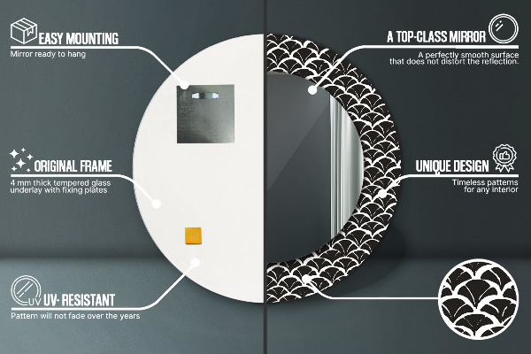 Circle decorative mirror Oriental scales