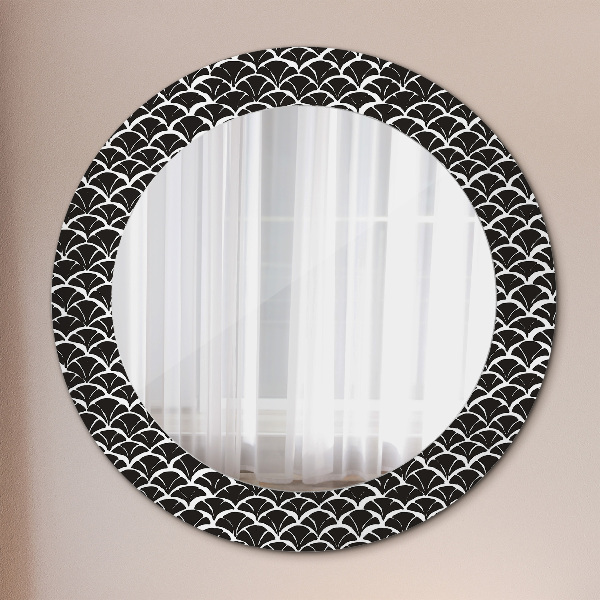 Circle decorative mirror Oriental scales