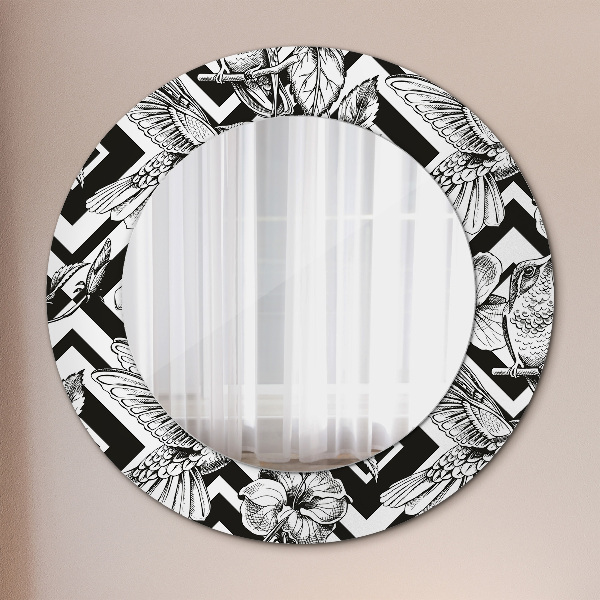 Circle decorative mirror Hummingbird