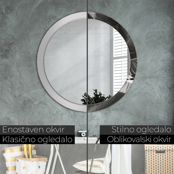 Ornate framed mirror Tropical palm trees