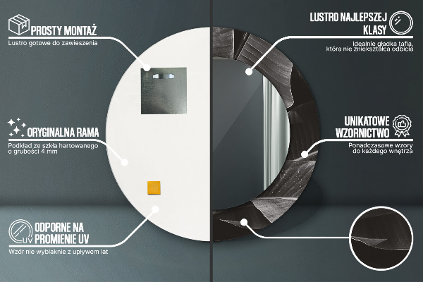 Ornate framed mirror Tropical palm trees