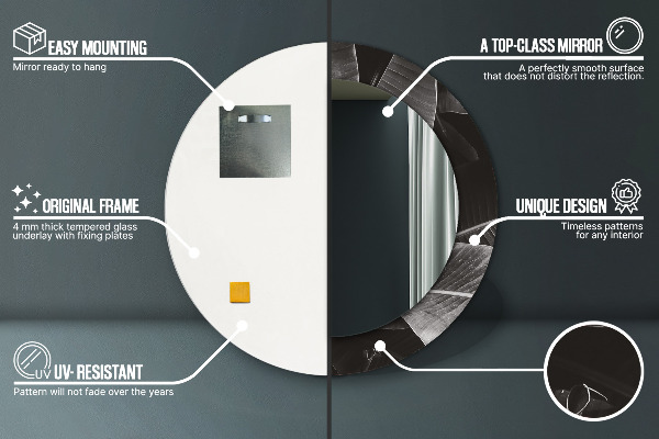 Ornate framed mirror Tropical palm trees