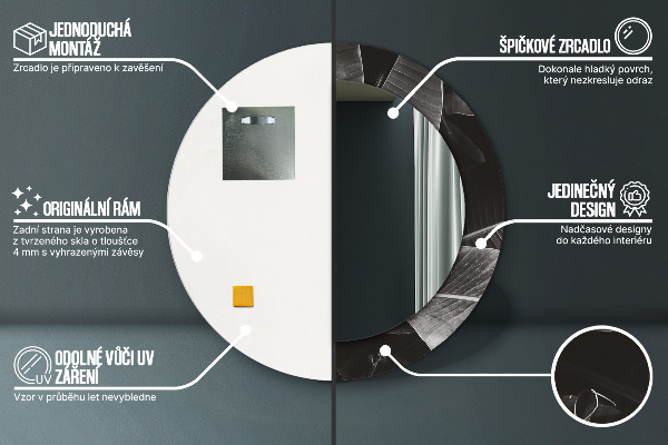 Ornate framed mirror Tropical palm trees