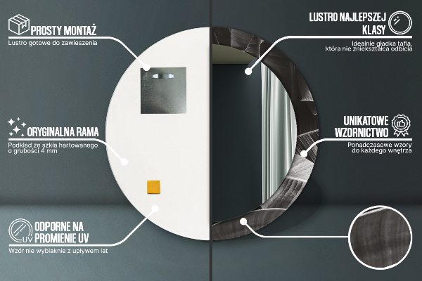 Ornate framed mirror Tropical palm trees