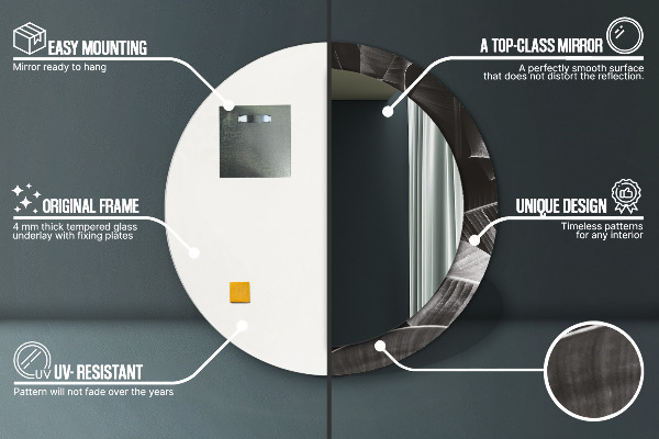 Ornate framed mirror Tropical palm trees