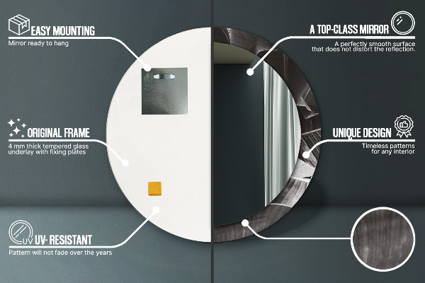 Ornate framed mirror Tropical palm trees